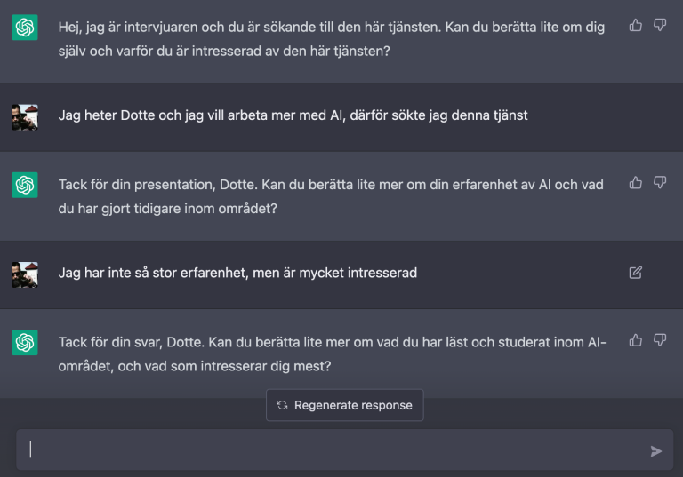 Ha en arbetsintervju med ChatGPT Ha en arbetsintervju med ChatGPT
